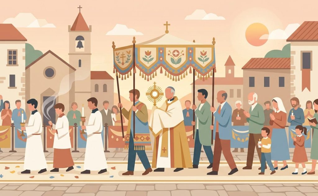 Altre feste liturgiche - Illustration prière catholique